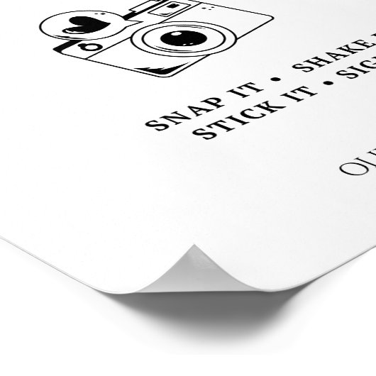 Foto Gästebuch Elegantes Hochzeitsszeichen (Ecke)