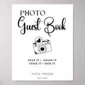 Foto Gästebuch Elegantes Hochzeitsszeichen (Vorne)