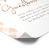 Foto Gästebuch Gingham Süsse Pie Baby Duschgel (Ecke)