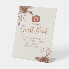 Foto Gästebuch Herbstliche Hochzeit im Herbst Sockelschild