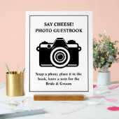 Foto Gästebuch Hochzeit Akryllisches Zeichen Acrylschild (Hochzeit)