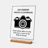 Foto Gästebuch Hochzeit Akryllisches Zeichen Acrylschild (Winkel)