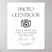 Foto-Gästebuch Hochzeit Poster (Vorne)