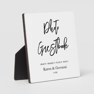 Foto-Gästebuch Hochzeitsschild Tischplatte Schild  Fotoplatte