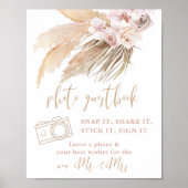 Foto Gästebuch schnappen, Schild Pampas Gras Schil (Vorne)