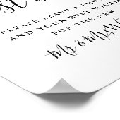 Foto Gästebuch Schwarzweiß-Schriftzeichen (Ecke)