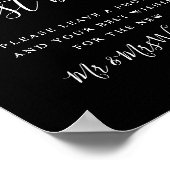 Foto Gästebuch Schwarzweiß-Schriftzeichen (Ecke)