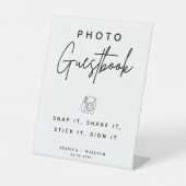 Foto Gästebuch Snap It Shake it Stick It Sign it Sockelschild (Vorderseite)