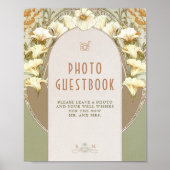 Foto Gästebuch Vintage Jugendstil-Signatur von Muc (Vorne)