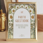 Foto Gästebuch Vintage Jugendstil-Signatur von Muc<br><div class="desc">Foto Gästebuch Unterschreiben im Vintagen Jugendstil von Mucha! Dieses elegante Schild besticht durch ein wunderschönes Vintages Jugendstil-Design des Künstlers Alphonse Mucha. Verwenden Sie unser Anpassungstool, um den Text schnell an Ihre Bedürfnisse anzupassen. Wählen Sie aus verschiedenen Schriftart-Stilen und Farben, um Ihr Party Thema. Die langlebigen Materialien und der hochwertige Druck...</div>