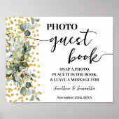Foto Gästebuch Wedding Bridal Eucalyptus Gold (Vorne)