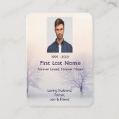 Foto Gebet Bäume Weiße Ruhe Friedlich Visitenkarte (Rückseite)