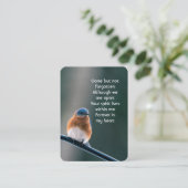 Foto Gebet Bluebird Garden Bird Visitenkarte (Stehend Vorderseite)