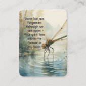 Foto Gebet-Dragonfly Friedlicher See Visitenkarte (Vorderseite)