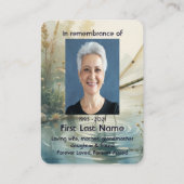 Foto Gebet-Dragonfly Friedlicher See Visitenkarte (Rückseite)