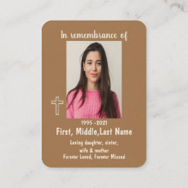 Foto Gebet Einfaches Christliches Kreuz Visitenkarte