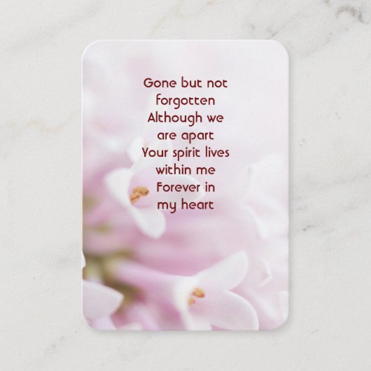 Foto Gebet Garten Blume Blumenbeete Visitenkarte (Vorderseite)