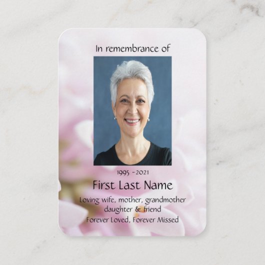 Foto Gebet Garten Blume Blumenbeete Visitenkarte (Rückseite)