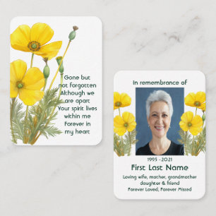 Foto Gebet Mohngarten Blume Flora Visitenkarte