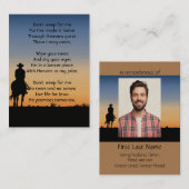 Foto Gebet Western Zurück Reiten B Visitenkarte (Vorne/Hinten)