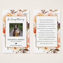 Foto-Gebetskarte des Herbstflorals