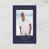 Foto-Gebetskarte für die Blaue Beerdigung Visitenkarte (Vorderseite)