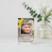 Foto-Gebetskarten Gedenkfeier zum Leben Visitenkarte (Stehend Vorderseite)
