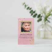 Foto-Gebetskarten Gedenkfeier zum Leben Visitenkarte (Stehend Vorderseite)