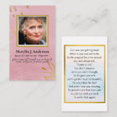 Foto-Gebetskarten Gedenkfeier zum Leben Visitenkarte (Vorne/Hinten)