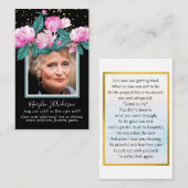 Foto-Gebetskarten Gedenkfeier zum Leben Visitenkarte (Vorne/Hinten)