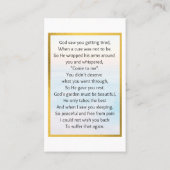 Foto-Gebetskarten Gedenkfeier zum Leben Visitenkarte (Rückseite)