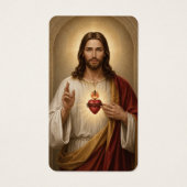 Foto-Gebetskarten vom Heiligen Herzen Jesu (Vorderseite)