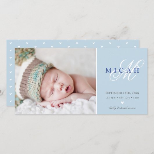 FOTO GEBURT ANKÜNDIGUNG (Vorne/Hinten)