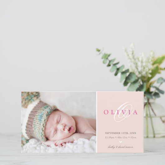 FOTO GEBURT ANKÜNDIGUNG (Stehend Vorderseite)