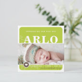 FOTO GEBURT ANKÜNDIGUNG Herzpunkt Limon botanisch (Stehend Vorderseite)