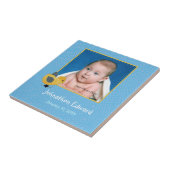 Foto-Geburt Annoucement niedliches Baby-Küken Fliese (Seite)