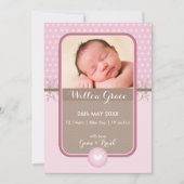 FOTO GEBURT ANZEIGEN ANKÜNDIGUNG (Vorderseite)