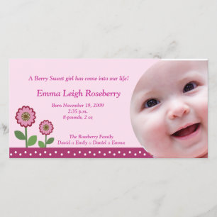 Foto-Geburts-Mitteilung des Ankündigung