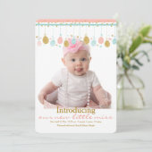 Foto-Geburts-Mitteilung Ostern bewegliche Feiertagskarte (Stehend Vorderseite)