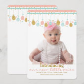 Foto-Geburts-Mitteilung Ostern bewegliche Feiertagskarte (Vorne/Hinten)