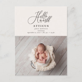 Foto-Geburtsankündigung Ankündigungspostkarte