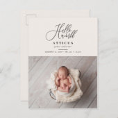 Foto-Geburtsankündigung Ankündigungspostkarte (Vorne/Hinten)