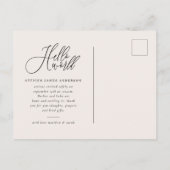 Foto-Geburtsankündigung Ankündigungspostkarte (Rückseite)