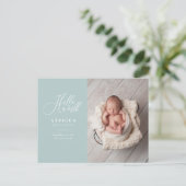 Foto-Geburtsankündigung Ankündigungspostkarte (Stehend Vorderseite)