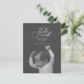 Foto-Geburtsankündigung Ankündigungspostkarte (Stehend Vorderseite)