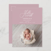 Foto-Geburtsankündigung Ankündigungspostkarte (Vorne/Hinten)
