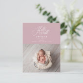 Foto-Geburtsankündigung Ankündigungspostkarte (Stehend Vorderseite)