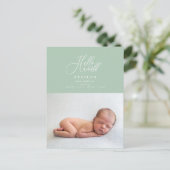 Foto-Geburtsankündigung Ankündigungspostkarte (Stehend Vorderseite)
