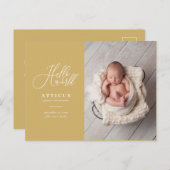 Foto-Geburtsankündigung Ankündigungspostkarte (Vorne/Hinten)
