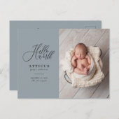 Foto-Geburtsankündigung Ankündigungspostkarte (Vorne/Hinten)